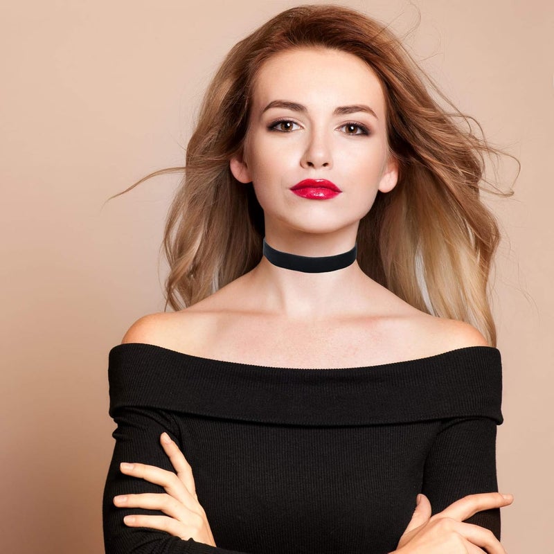 AnalysisyLove Gothic Black Velvet Choker Necklace for Women, Valentines Day Birthday Gifts, Halloween Cosplay Jewelry - Image 3